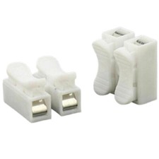 50PCS 2P Quick Splice Lock Wire Terminals Electrical Cable Connectors White