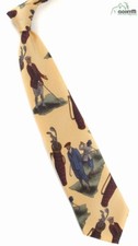 Robert Talbot Golf Theme 3.75" Wide Silk Print Tie *Made in USA*
