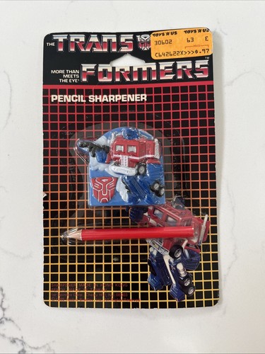 Transformers Bleistiftspitzer - Vintage 1985 G1 Optimus Prime - NOS