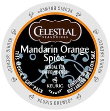 Celestial Seasonings Mandarin Orange Spice Herbal Tea 24 to 144 Kcup Pick Size 