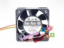 SANYO 109R0624J4011 DC24V 0.24A 6CM 3-Wire Inverter High Airflow Cooling Fan