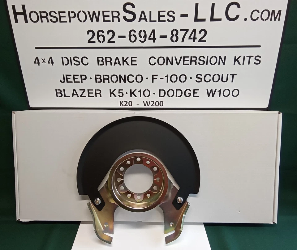 Chevy/GM Corporate, K5,K10 4x4 Disc Brake CALIPER MOUNTING BRACKET w/BLK SHIELD - Imagem 2 de 4