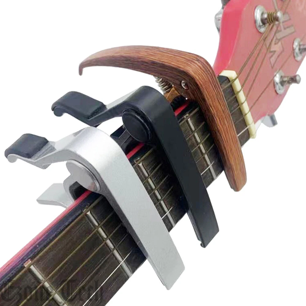 Guitar Capo,Acoustic Guitar, Electric Guitar Capo- Banjo and,for  Acoustic,Ukulele, Mandolin, Bass, Picks Black Single Handed Capo