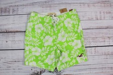 NWT HOLLISTER S 28-29 MEN  S BOARDSHORT LIME WITH FLORAL PRINT