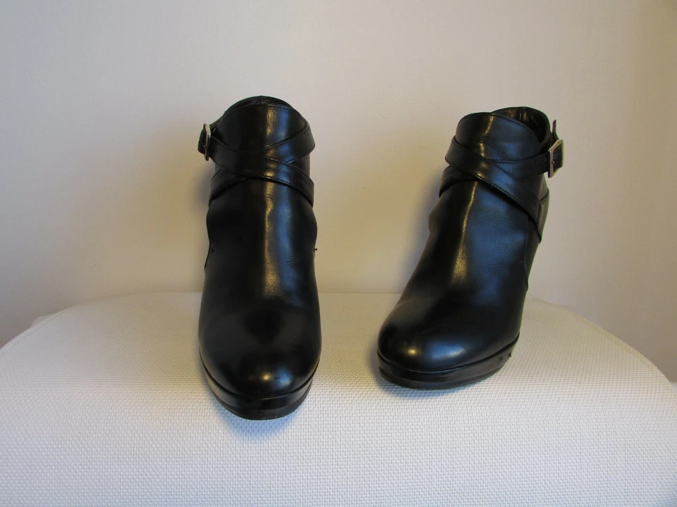 bottines max mara cuir noir 39 - Photo 2/4