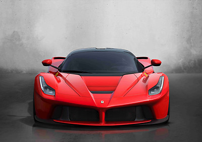 Ferrari LaFerrari Poster Super Sport Car Large Wall Art Print Size