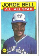 JORGE BELL TORONTO BLUE JAYS AMERICAN LEAGUE ALL STAR #718 - TOPPS NM-MT 1986