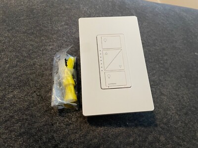 Lutron Caseta Wireless Dimmer Switch PD-6WCL-WH + Claro Wall Plate - White - NEW