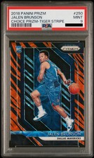 2018 Panini Prizm Jalen Brunson #250 Choice Tiger Stripe PSA 9