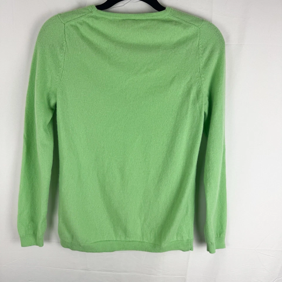 Suéter Talbots Pure Cashmere Verde Talla M Minimalista Old Money Academia Foto 2 de 4