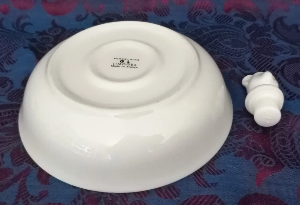 Z* LIMOGES porcelaine GL * Assiette chauffante Bébé bouillie bouchon diam 18x5cm - Photo 4/4