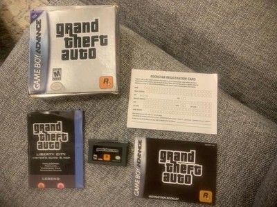 Grand Theft Auto Advance GBA Complete w/ Poster, Registration (CIB) Box  Game