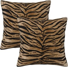 Throw Pillow Case Tiger Pattern 18x18 Decorative Cushion Covers Set 2 Throw Pillow Case Tiger Pattern 18x18 Decorative Cushion Covers Set 2