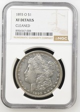 1893 O $1 Morgan Silver Dollar NGC XF Details - Cleaned