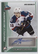 2016-17 Leaf ITG Heroes & Prospects Prospect Emerald /15 Nick Merkley Auto k4s