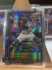 2025 Topps Chrome - Drew Romo #124 Prism Refractor (RC) Rockies Rookie