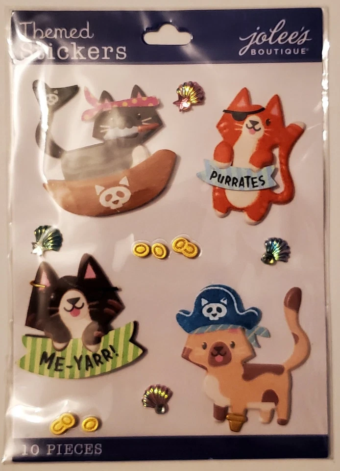 Nuevo Lote de 12 Paquetes de Pegatinas 3D Temáticas Hinchadas París Florida Pandas Gatos Cactus Foto 4 de 4