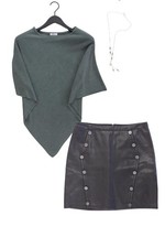 Completo moda donna taglia S con Jacqueline de Yong maglione taglia S e collana