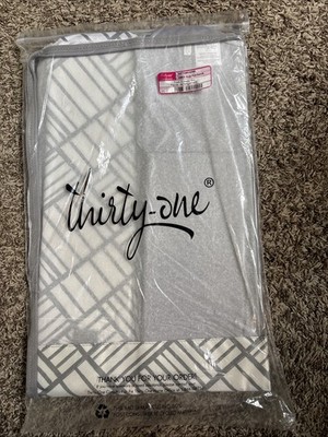 Thirty One Tuck It Away Bin Grey Patchwork - New