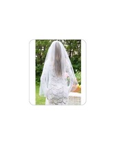 1-Tier Long Pearl Wedding Bridal Veil with Metal Comb Bachelorette Party