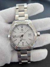 TAG Heuer Aquaracer Silver Men's Watch 41mm Steel. WAY2111.BA0928