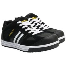 STANLEY Cody Safety Trainers Black/White Stripe - UK 7