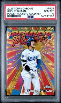 2025 TOPPS CHROME SHOHEI OHTANI POWER PLAYERS-GOLD REF LOW POP RARE CARD