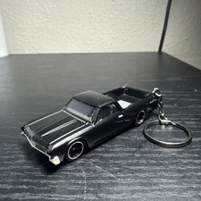1967 Chevy El Camino Black Keychain 1:64 Diecast Hot Wheels Matchbox Gift
