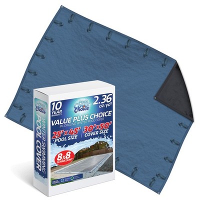 PoolCoverChoice Winter Swimming Pool Cover for 25 ft x 45 ft Rectangular Pool
