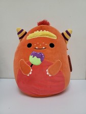 12" ERNEST Squishmallows THE MONSTER Orange Halloween Plush NWT Jazwares