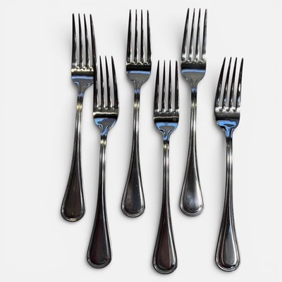 Oneida Tress Hollis 6 Stainless Dinner Forks - Flatware Glossy Replacement *see
