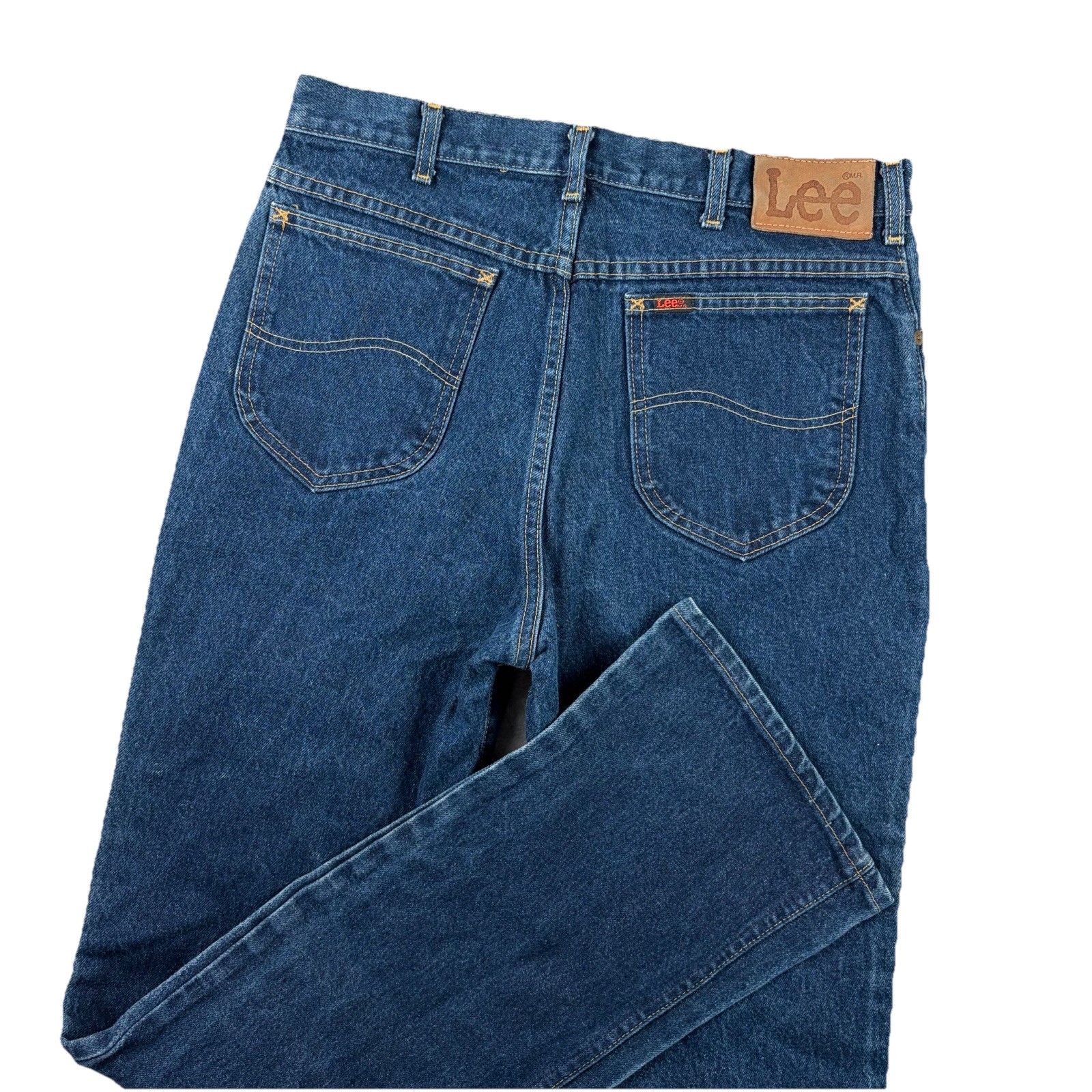 34x36 Blue Bootcut Usa Union Made 70s 80s Talon Zip Dark Was