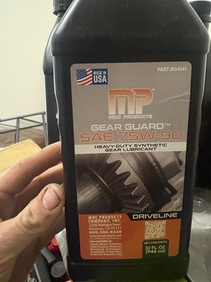MOC PRODUCTS MOPAR OEM GEAR OIL 75w90 SYNTHETIC 1qt JEEP DODGE RAM CHRYSLER