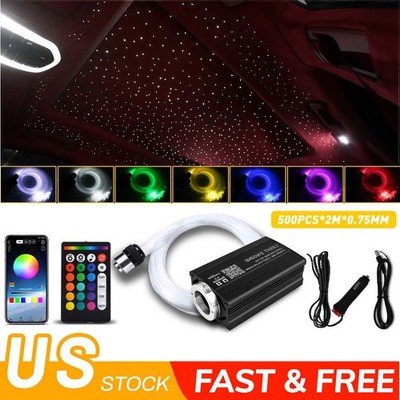 500PC HEADLINER STAR LIGHT KIT ROOF TWINKLE CEILING LIGHTS FIBER OPTIC CAR HOME