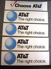4 Cool Vintage AT&T Telephone Company Promo Advertising Bumperstickers