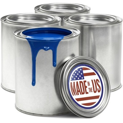 Stock Your Home 1 Quart Unlined Metal Paint Cans Lids 4 Pack Empty Quart Paint