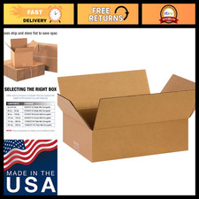 14"x10"x4" Corrugated Cardboard Boxes - Pack of 25 for Shipping, Moving, Storage