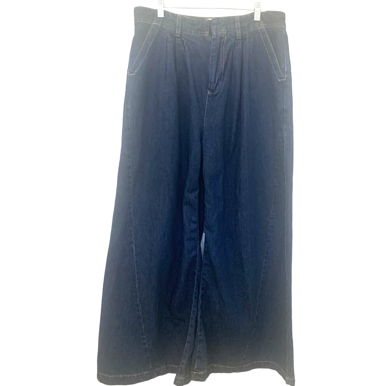 Free People We The Free High Rise Wide Leg Jeans Size 29 Blue Equinox Parachute NWOT