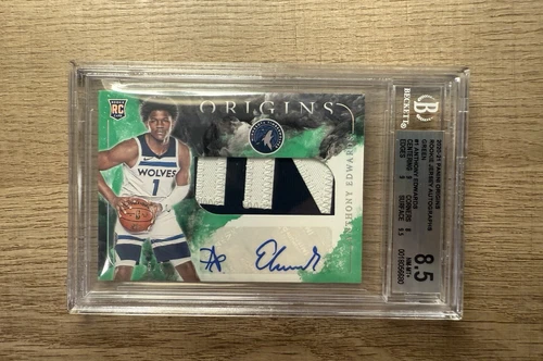 ANTHONY EDWARDS Origins Rookie Jersey Patch Autograph 2020-21 RPA /5 RC #RJA-EDW