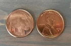 2 Qty 1 Oz Pure .999 Copper Rounds 1909 S VDB Lincoln Wheat Cent Buffalo Nickel