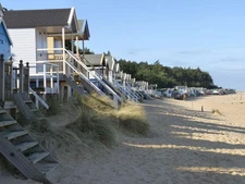 Photo A2 Beach huts in winter sunshine Wells-Next-The-Sea In summer this c2012