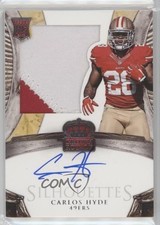 2014 Panini Crown Royale Rookie Silhouettes RPS 44/199 Carlos Hyde #233 Auto 5o1