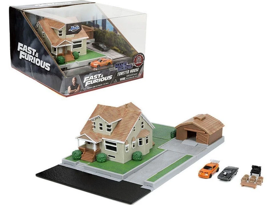 Lotto 3 Nano Scène Fast and Furious Toretto Café + Final Race + Toretto House - Immagine 2 di 4
