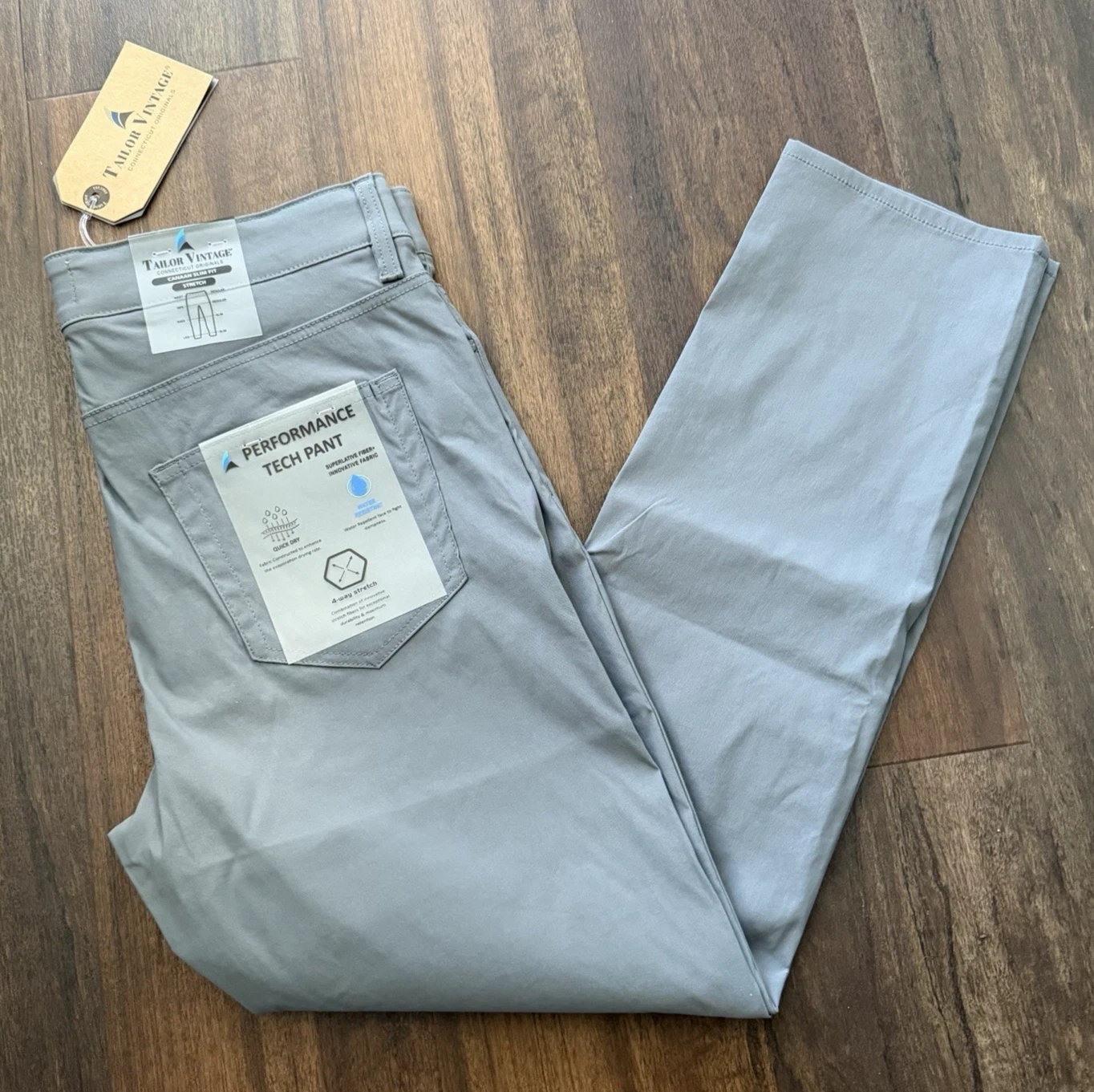Tailor Vintage NWT Mens 32x30 Grey Gray Nylon Pants Performance Canaan Slim Fit
Opens in a new windo