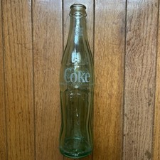Vintage 1970s Glass 10 Ounce Coca Cola Coke Bottle No Deposit No Refill