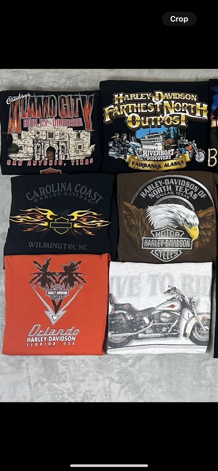Harley Davidson Y2K Shirt Lot Mens Large 15x Graphic Motorcycle Biker Indian OCC - Image 4 of 4
