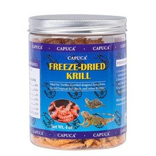 Freeze-Dried Krill Jumbo Shrimp - High Protein Natural Reptile Food for Turtl...