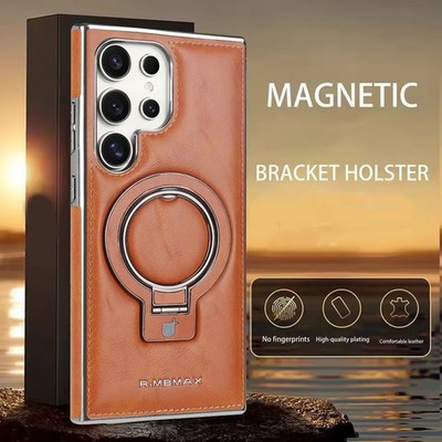 Handyhülle für Samsung Galaxy S26 S25 Ultra S24 Leder Magnet Ständer Hybrid Case