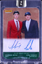 2018 Panini Luka Doncic ROOKIE AUTO /10 Instant Metal Green D. Musa #PIM-M Pop 1