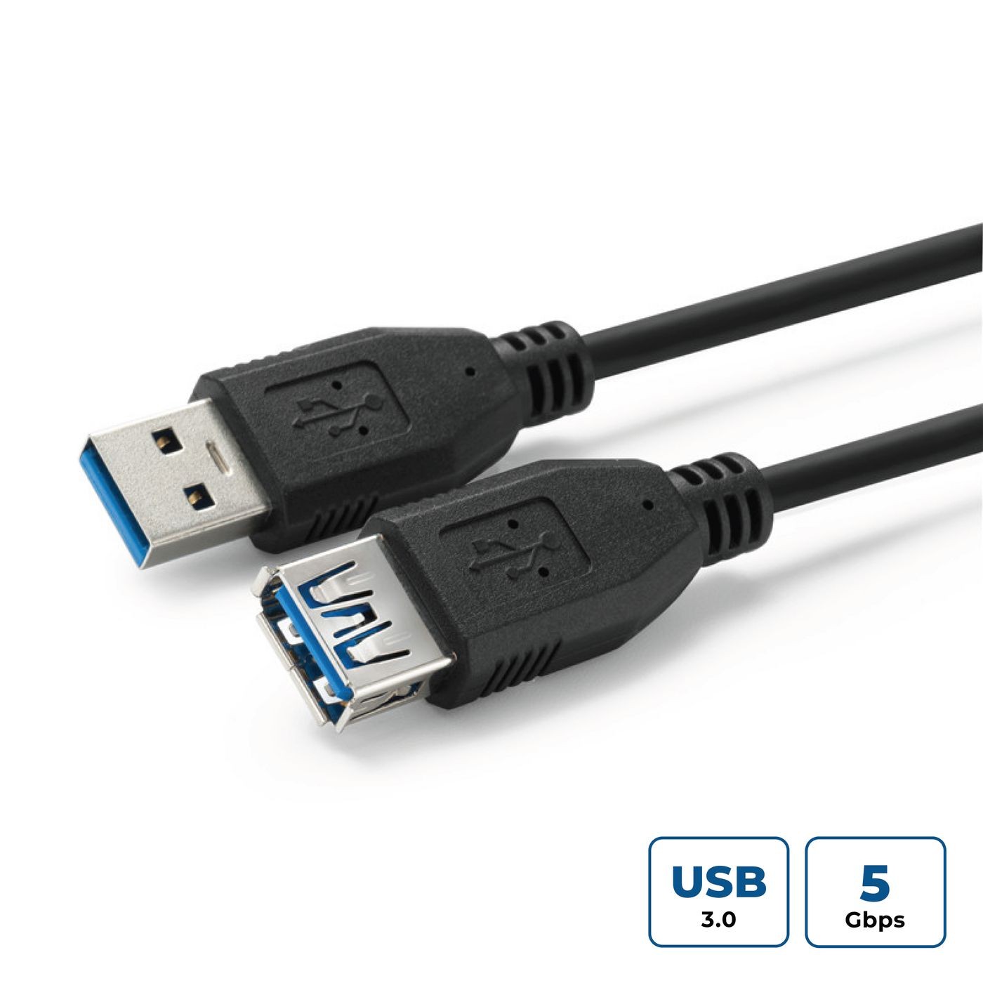 MicroConnect USB3.0AAF2B USB Cable 2m USB 3.2 Gen 1 Black Male to Female